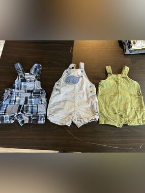 Baby Overalls Romper Set of 3 | 3–9 Months | Gymboree & Cat & Jack & Carter’s